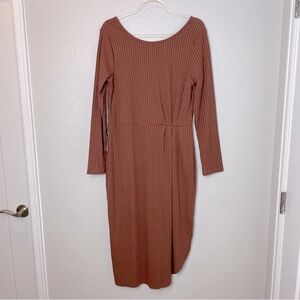 BNWT! JOYFOLIE MIA JOY Alenka Ribbed Fitted Midi Dress Size XL
